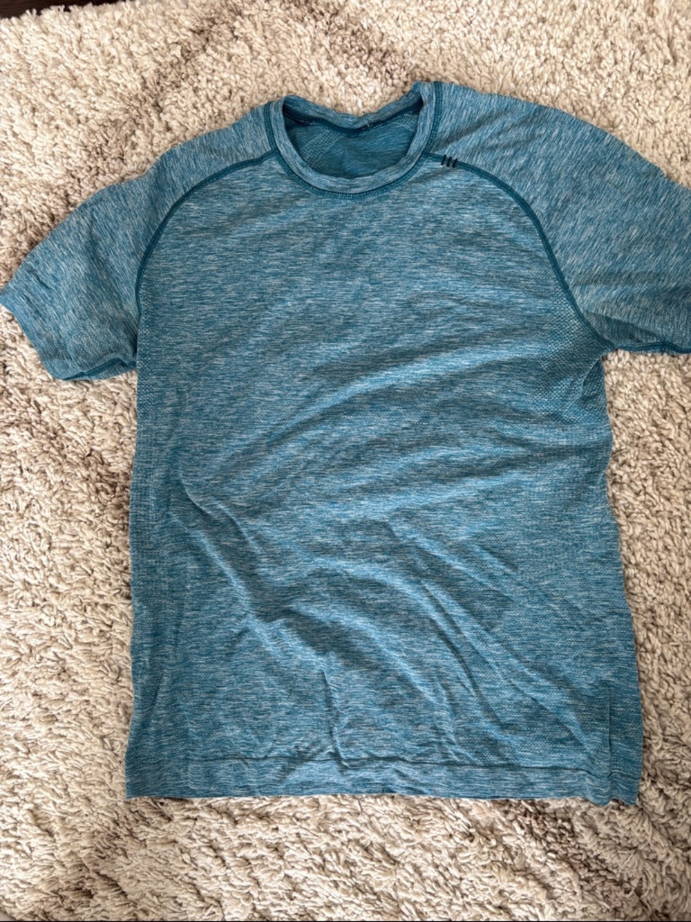 lululemon athletica Teal Heather Short Sleeve Performance Tee